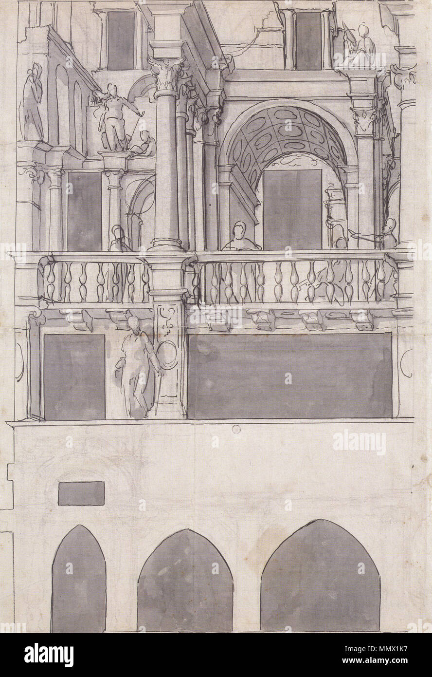 Design for façade paintings for the House of the Dance, by Hans Holbein