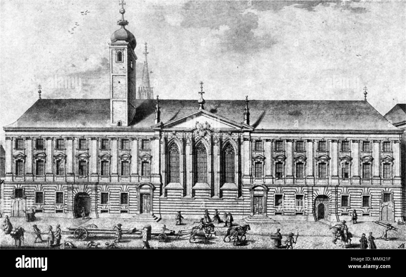 .  Deutschordenshaus mit Deutschordenskirche(Wien) 1733 Post-processing: noise reduction  . 1733. S. Kleiner Deutschordenshaus Wien 1733 Stock Photo