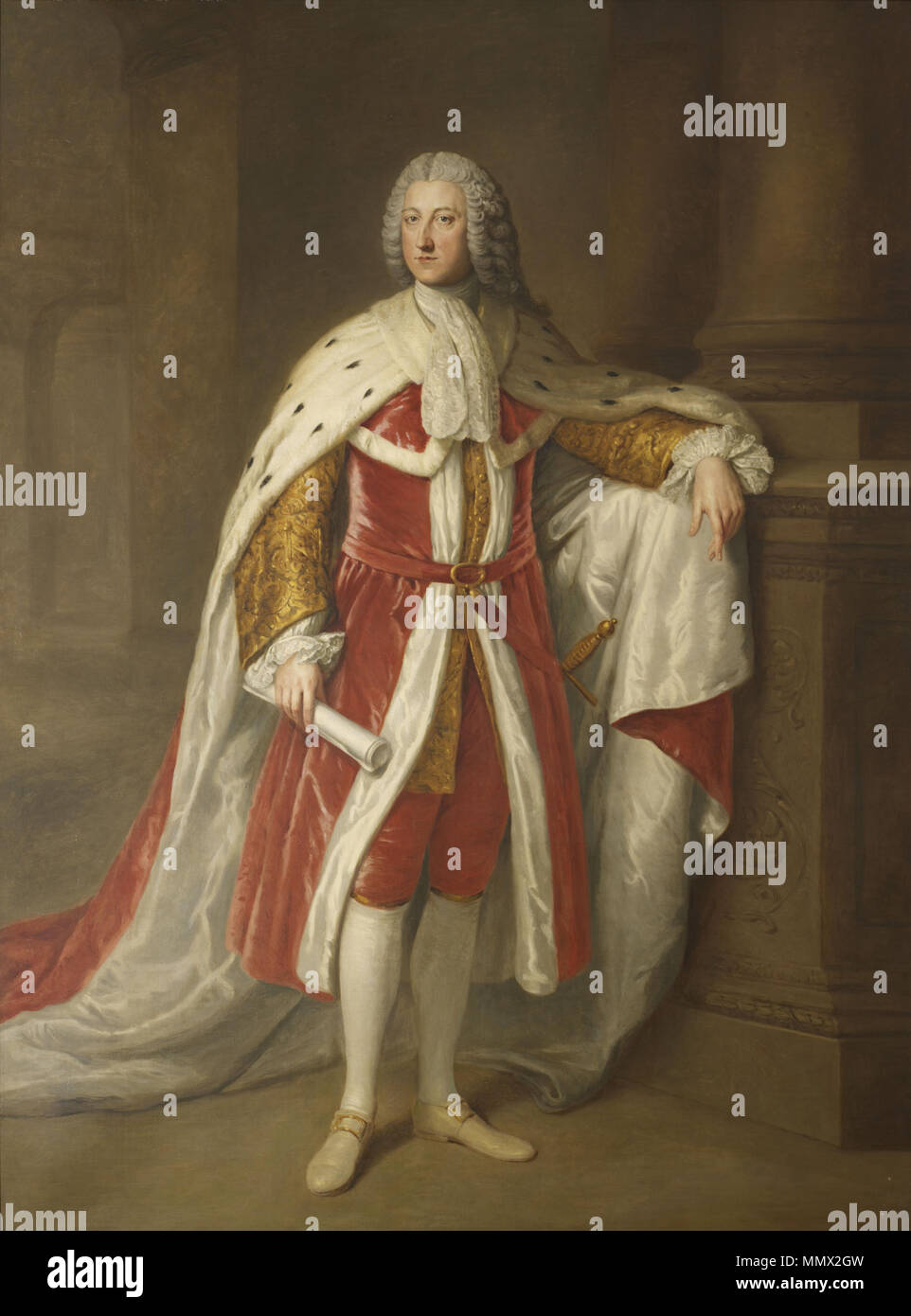 Portrait of William Pitt, 1st Earl of Chatham (1708-1778). 1772. Hoare - William Pitt, 1st Earl of Chatham Stock Photo