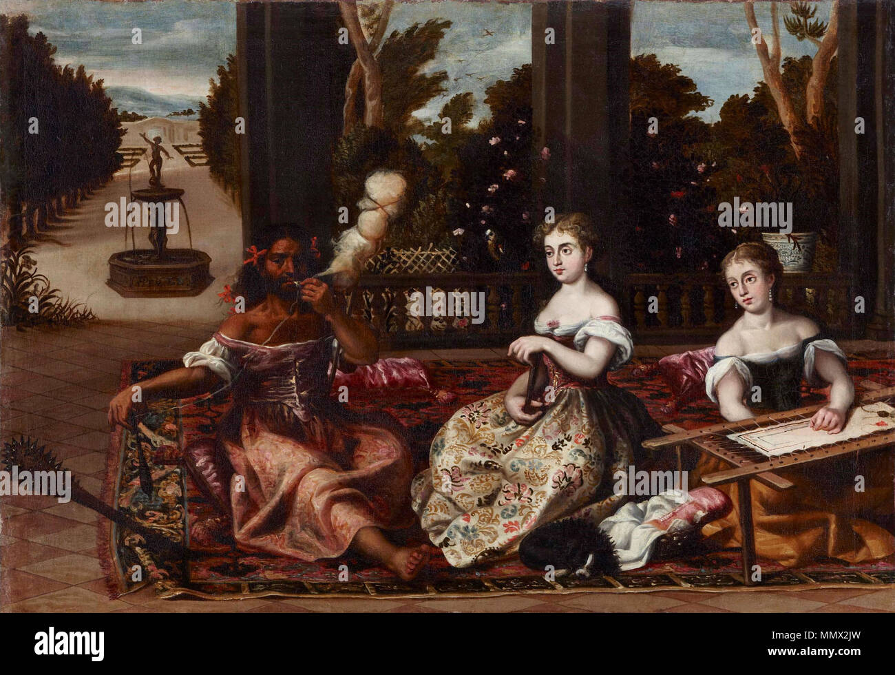 . Español Hércules y Onfala . 17th century. Diego López el Mudo Diego