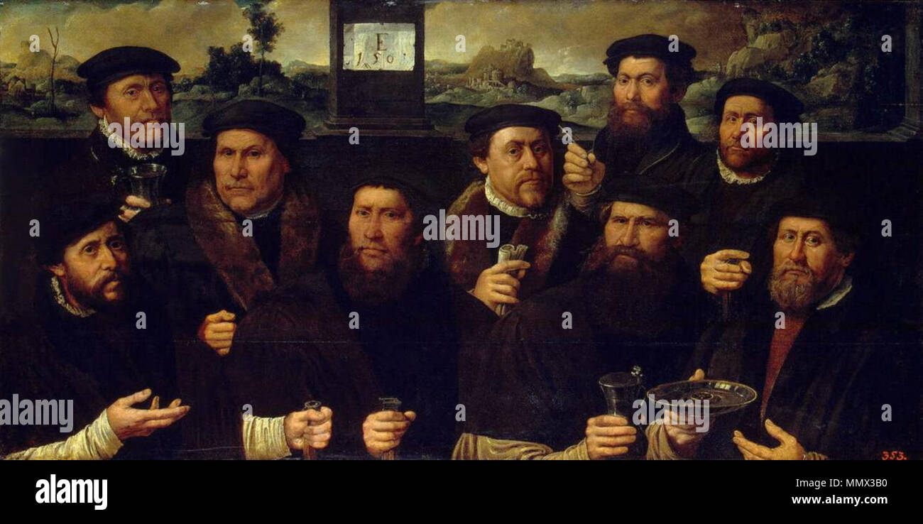 English Group Portrait of the Amsterdam Shooting Corporation . 1561