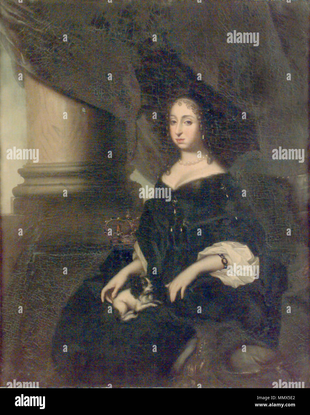 Portrait of Hedvig Eleonora av Holstein-Gottorp (1636-1715). 17th century. Drottning Hedvig Eleonora (1661-1675) Stock Photo