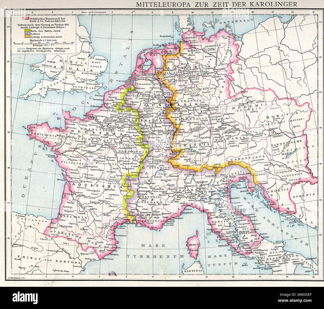 Frankish Empire Hi Res Stock Photography And Images Alamy English The Frankish Empire At The Death Of Charlemagne In 814 1886 Droysenandre Gkaufmann Rev Droysens 21a MMX5EF