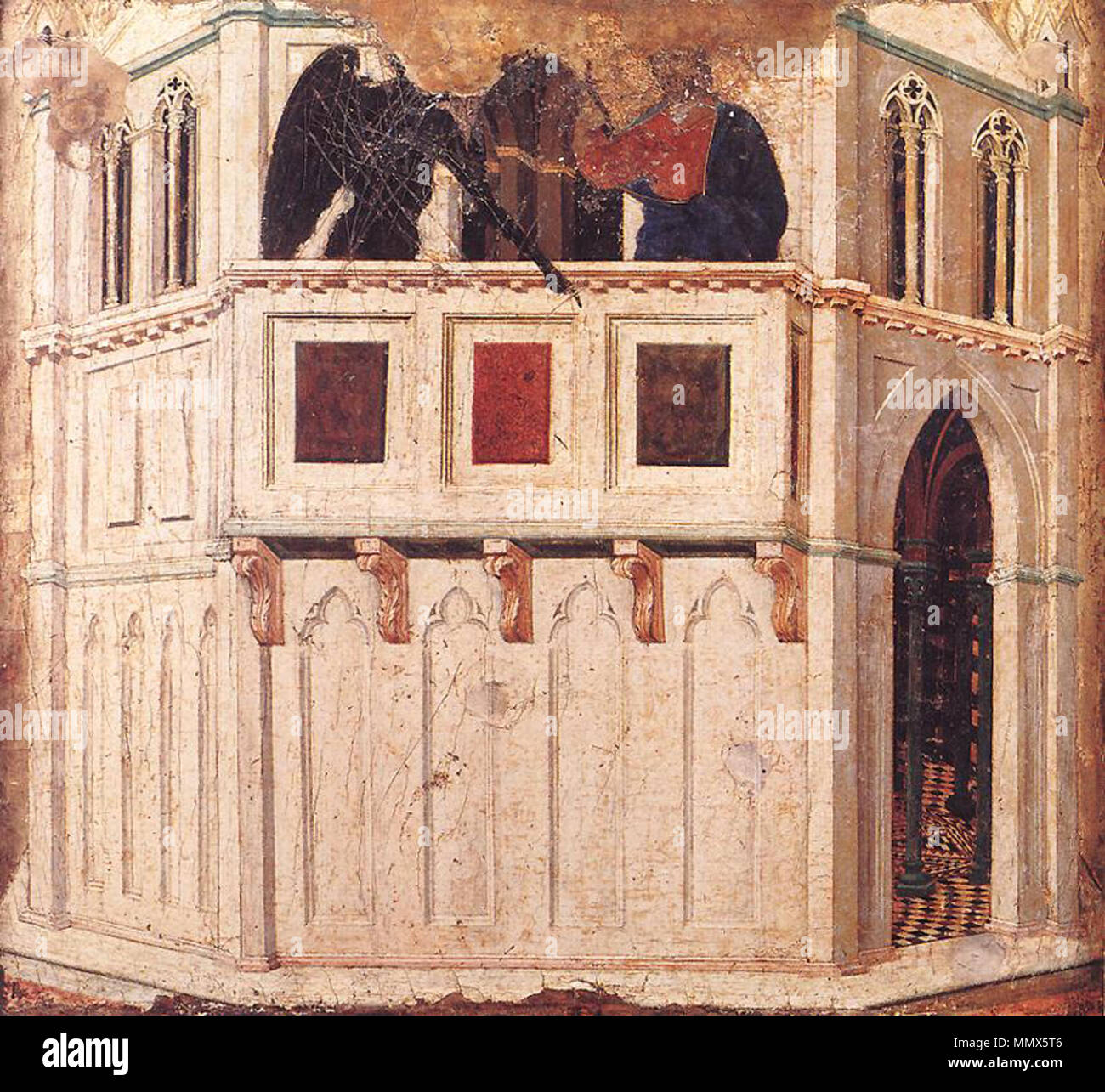 Temptation on the Temple. between 1308 and 1311. Duccio di Buoninsegna ...