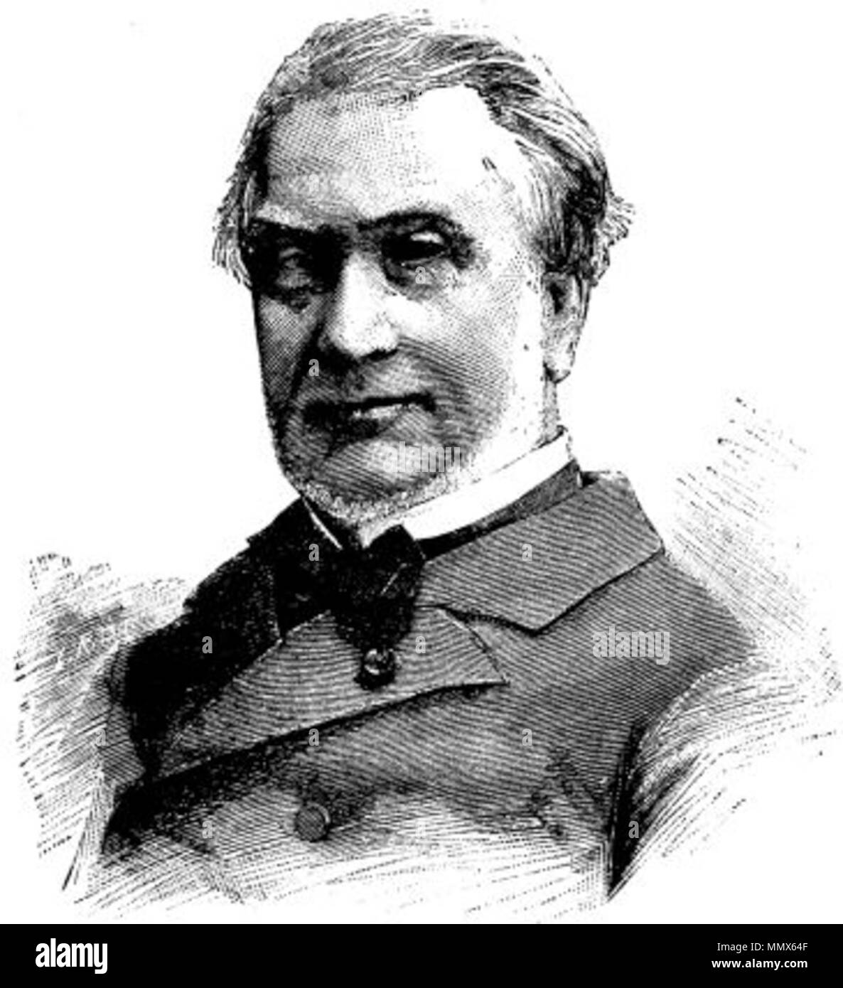 .  English: French naval architect Dupuy de Lome. 19th century print. DupuyDeLome Stock Photo