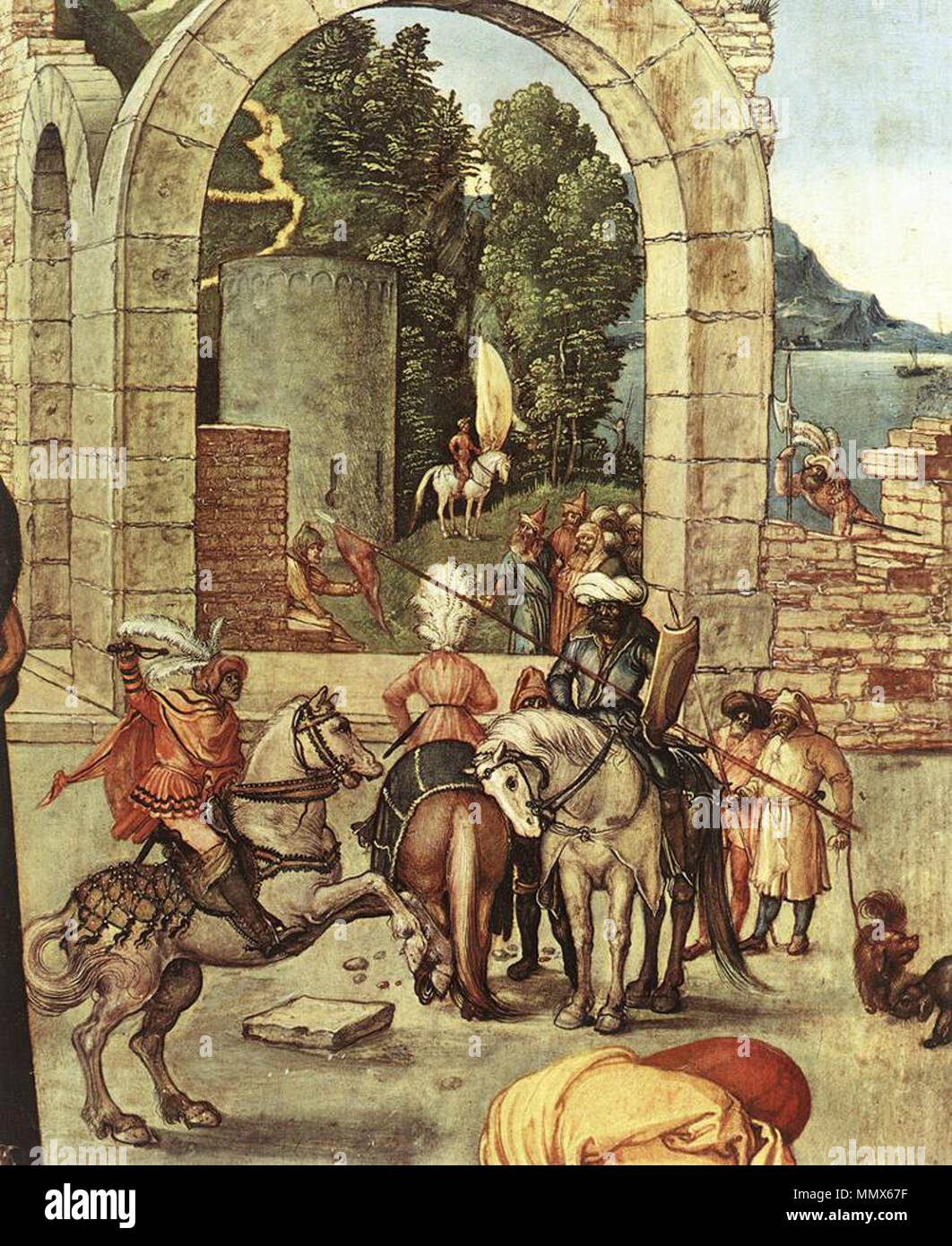English: The Adoration of the Magi (detail) . 1504. Durer, adorazione ...