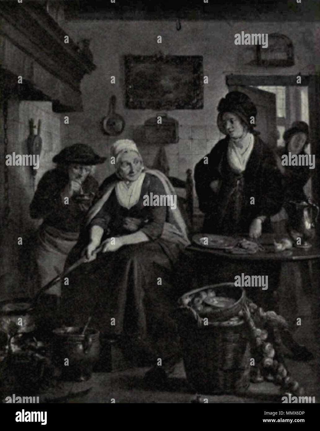 Dutch Painting in the 19th Century - De Lelie - Woman making Cakes Stock Photo