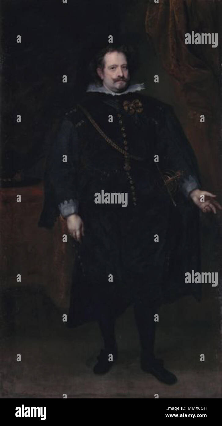 Diego Felipe de Guzmán, Marquis of Leganés. circa 1634. Dyck Diego Felipe de Guzman Stock Photo