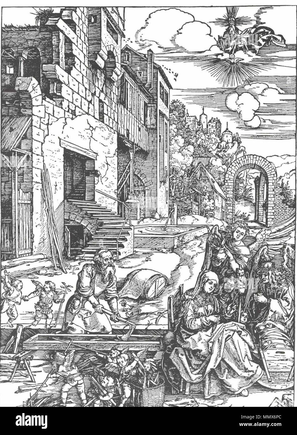 Dürer - Ruhe auf der Flucht nach Ägypten Stock Photo