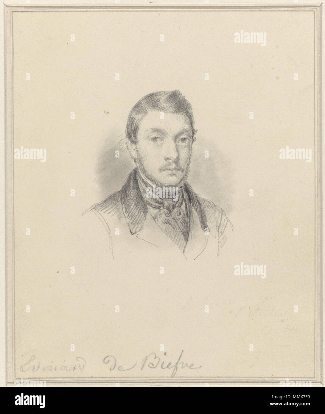 Edouard De Bièfve Selfportrait Stock Photo Alamy