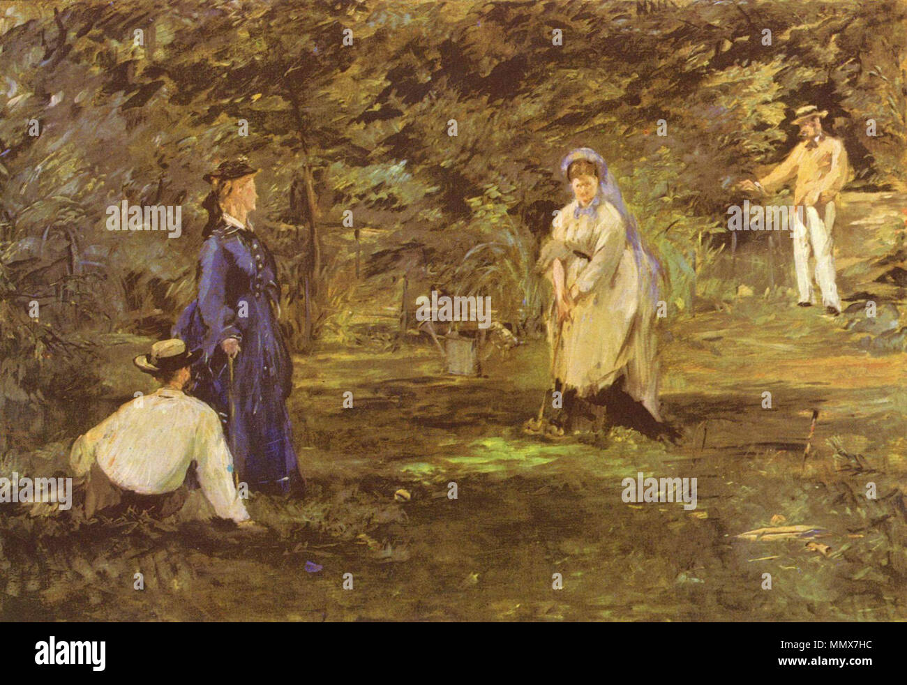 Deutsch CroquetPartie . 1873. Edouard 012 Stock Photo Alamy