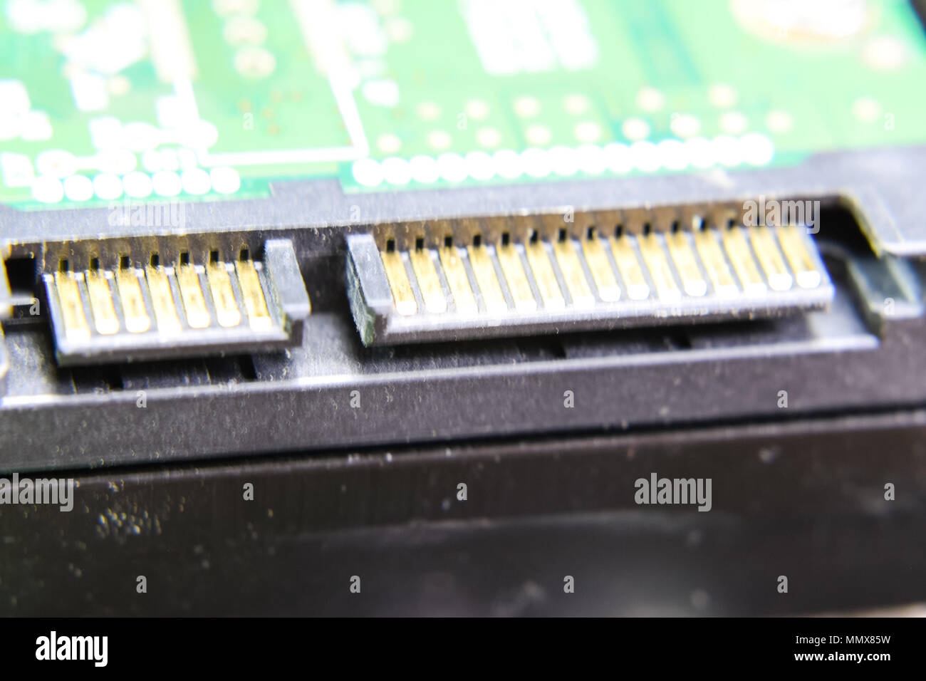 sata hard drive connector Electronic board with electrical components