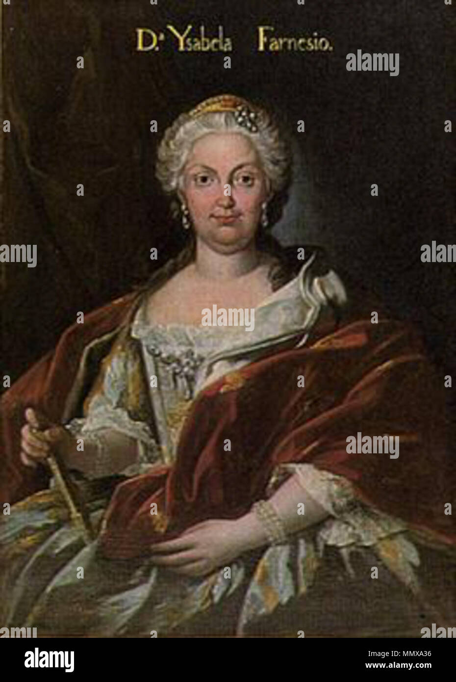 Elisabeth Farnese. after 1743. Elisabeth Farnese after Louis Michel van Loo Stock Photo
