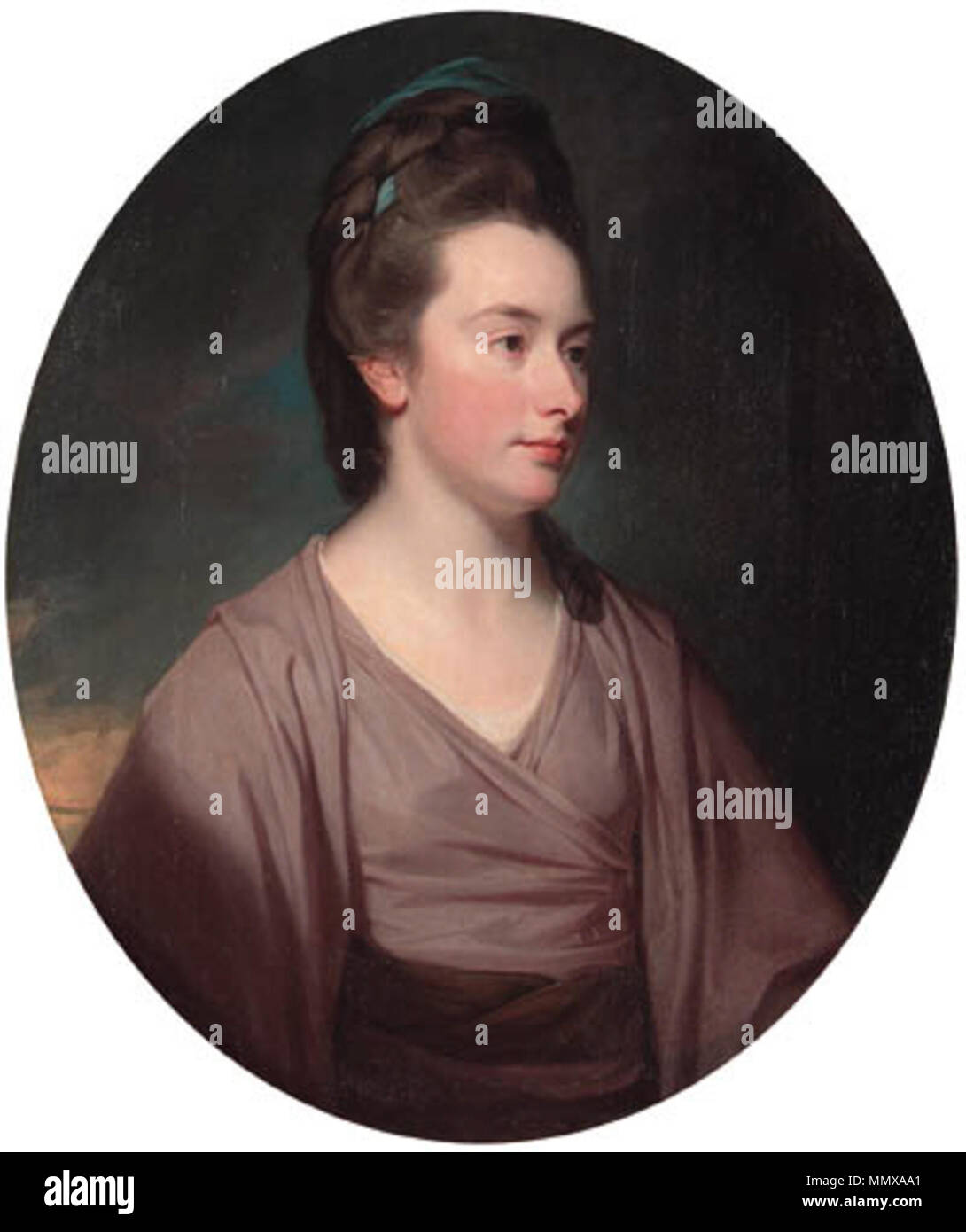 Portrait of Elizabeth Lamb, Viscountess Melbourne (1749-1818). second half of 18th century. Elizabeth Lamb by George Romney Stock Photo
