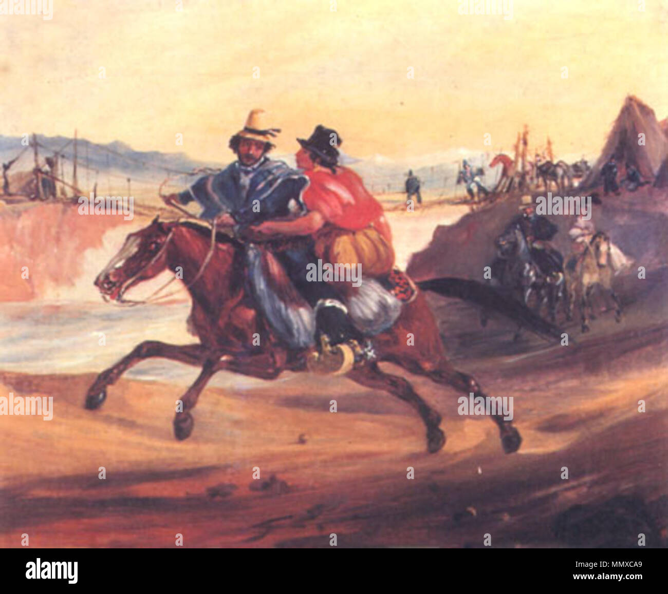 . German painter, traveller and author EscenaCampesina Stock Photo