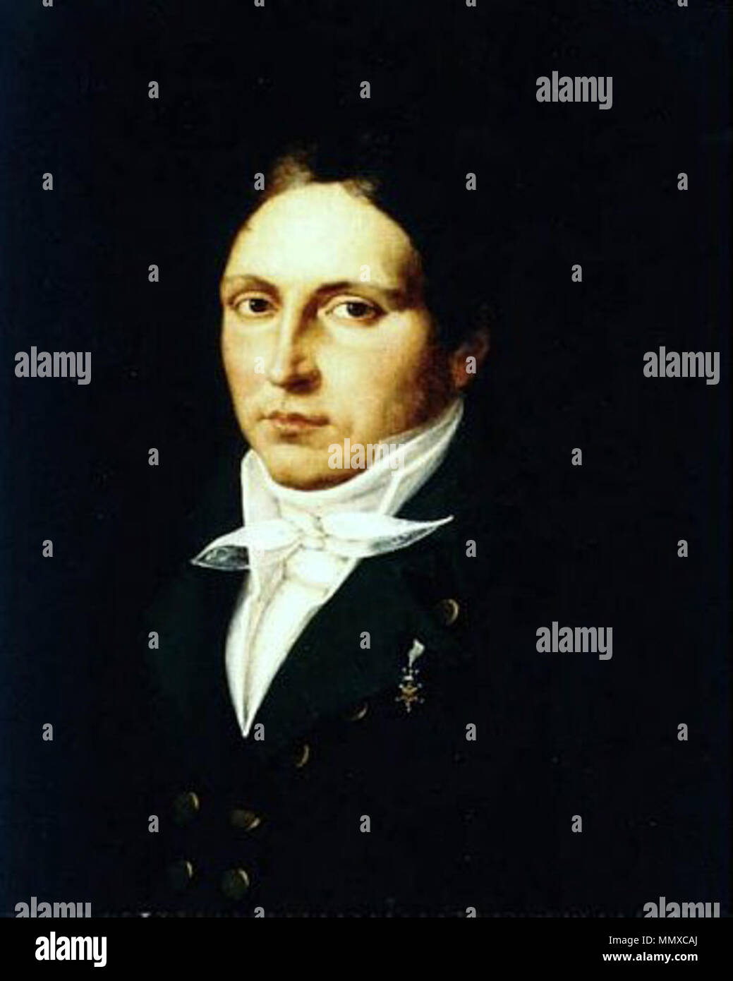Escola francesa - Retrato masculino, séc. XIX Stock Photo - Alamy