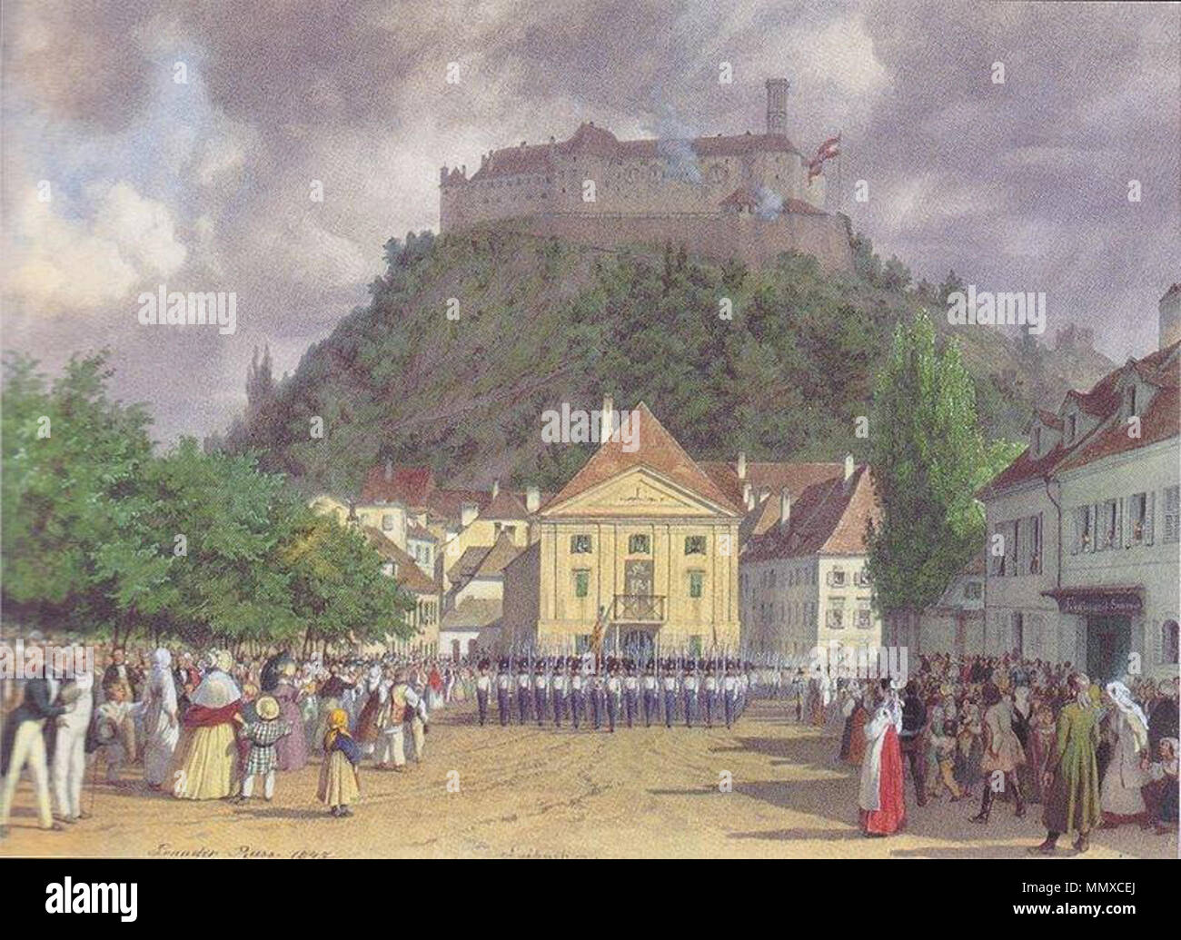 . English: Estates Theatre . mid 19th century. Unknown Estates Theatre