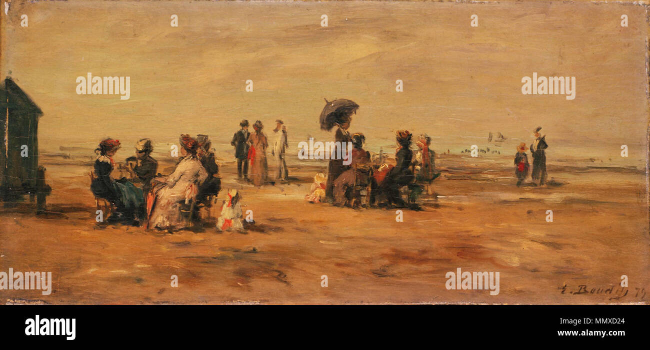 Eugène Boudin La Plage à Trouville Stock Photo 184977804