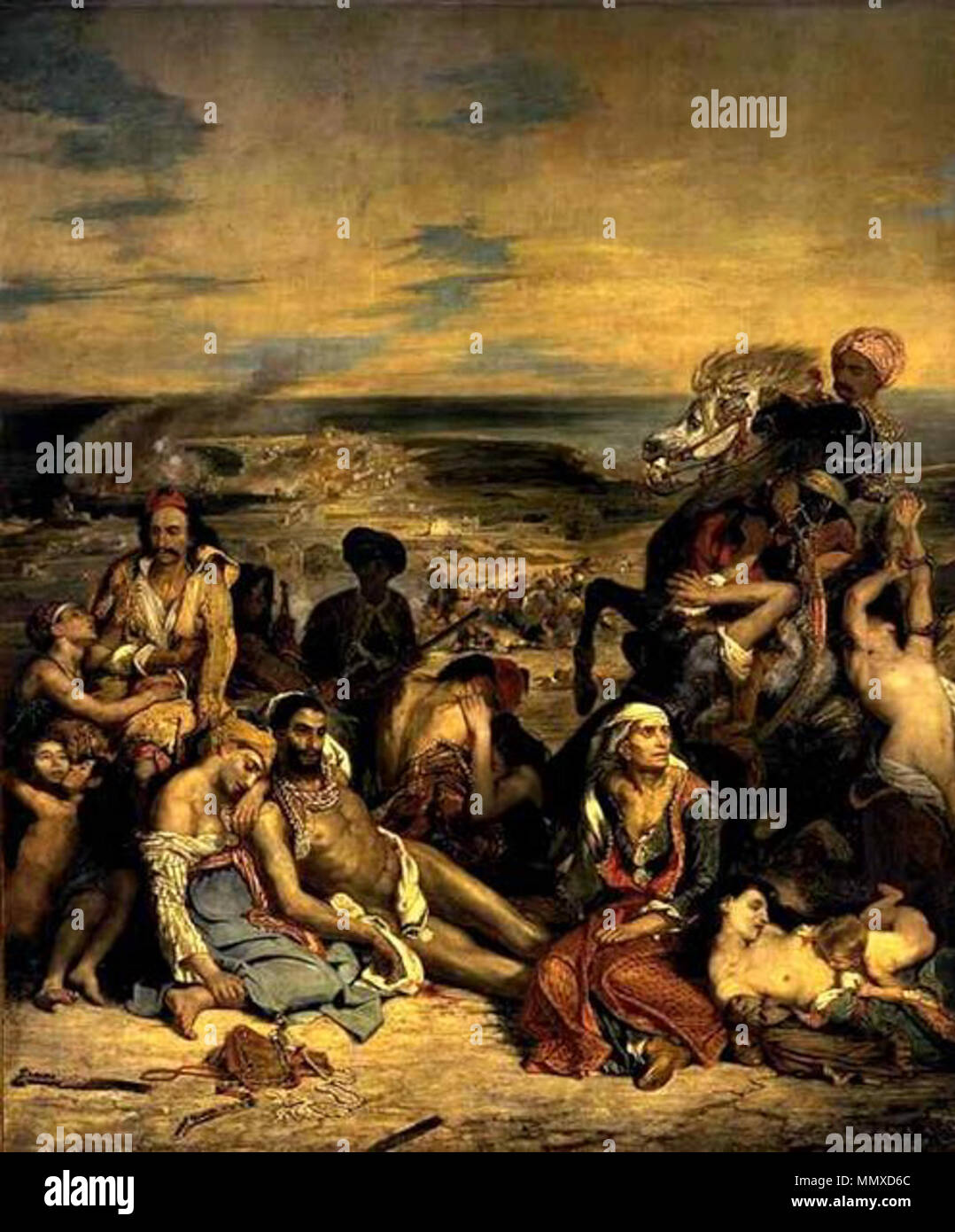 Eugène Delacroix - Massacre at Chios Stock Photo