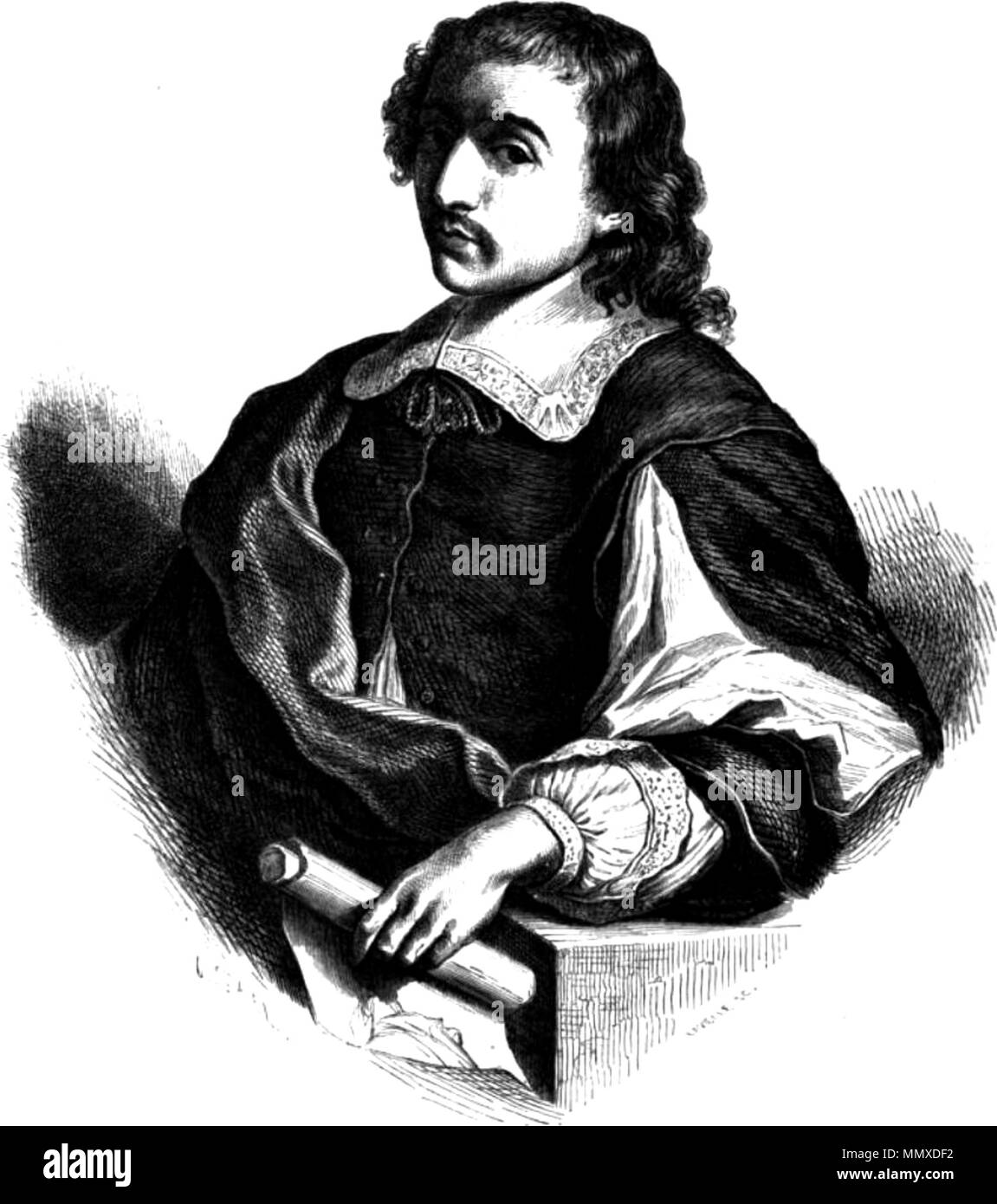 Self-portrait. 17th century. EustacheLeSueur Stock Photo