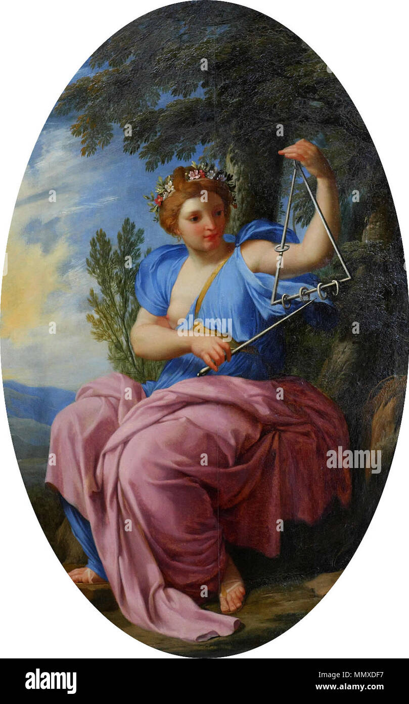 { English: The Muse Terpsichore . between 1652 and 1655. Eustache Le Sueur - The Muse Terpsichore - WGA12616 Stock Photo
