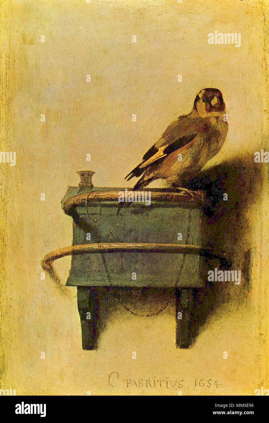 The goldfinch.. 1654. Carel Fabritius - The Goldfinch Stock Photo - Alamy