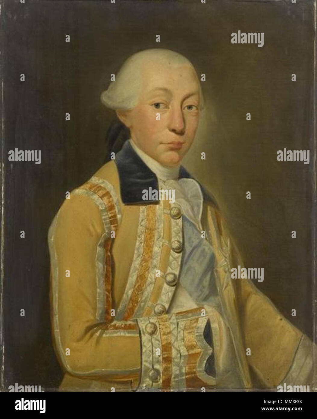 1774 portrait painting of Louis François Joseph de Bourbon, Prince of Conti by Auguste de Châtillon Stock Photo