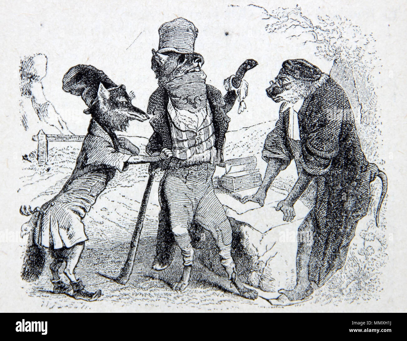 Français : J.J. Grandville. Illustrations des Fables de La Fontaine.  1838-1840. . 11 October 2012, 16:15:46. Jean Ignace Isidore Gérard  Grandville Alternative names Jean-Jacques Grandville, Jean Ignace Isidore  Gérard, J.J. Grandville,