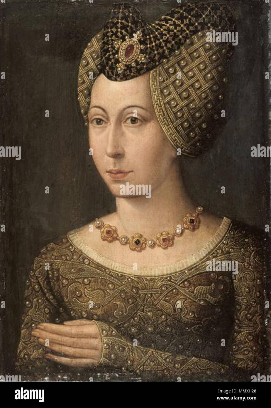 . Français Portrait de Marguerite de Bavière (13631423), duchesse de