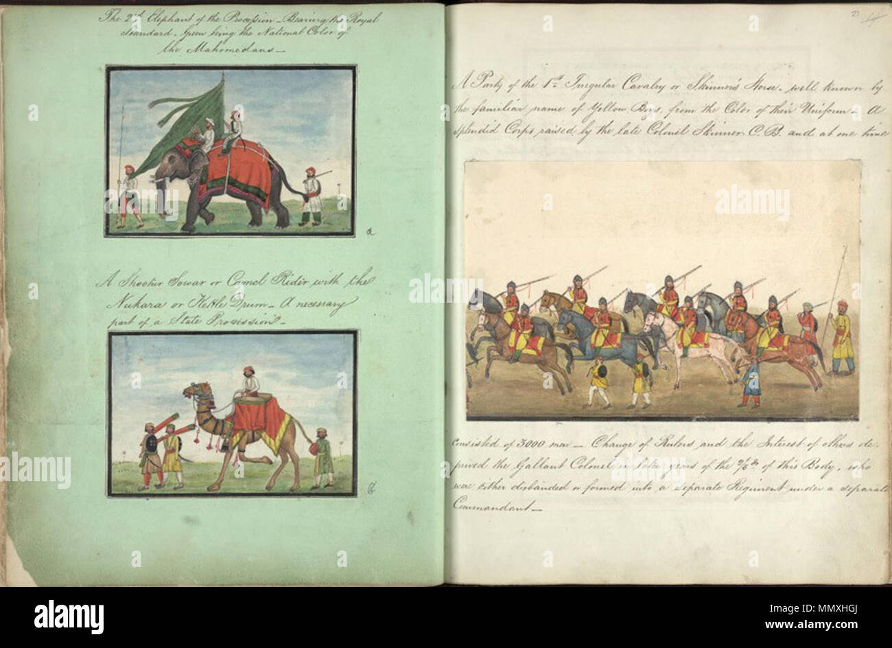 Folio from 'Reminiscences of Imperial Delhi’, an album by Thomas Metcalfe, 1843 Stock Photo