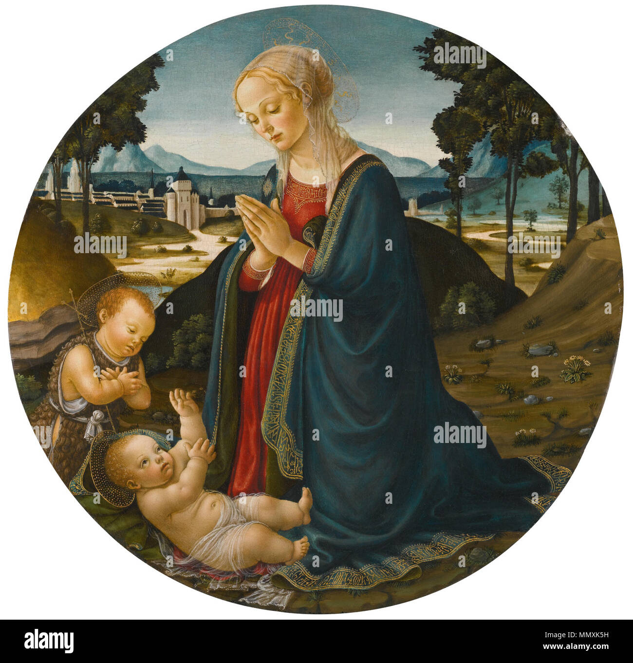 The Madonna and child with the infant Saint John the Baptist in a ...