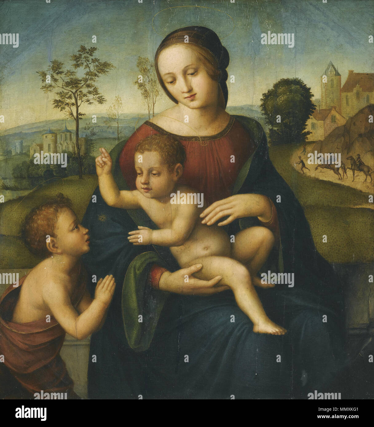 . English: The Madonna and Child with the Infant Saint John the Baptist ...