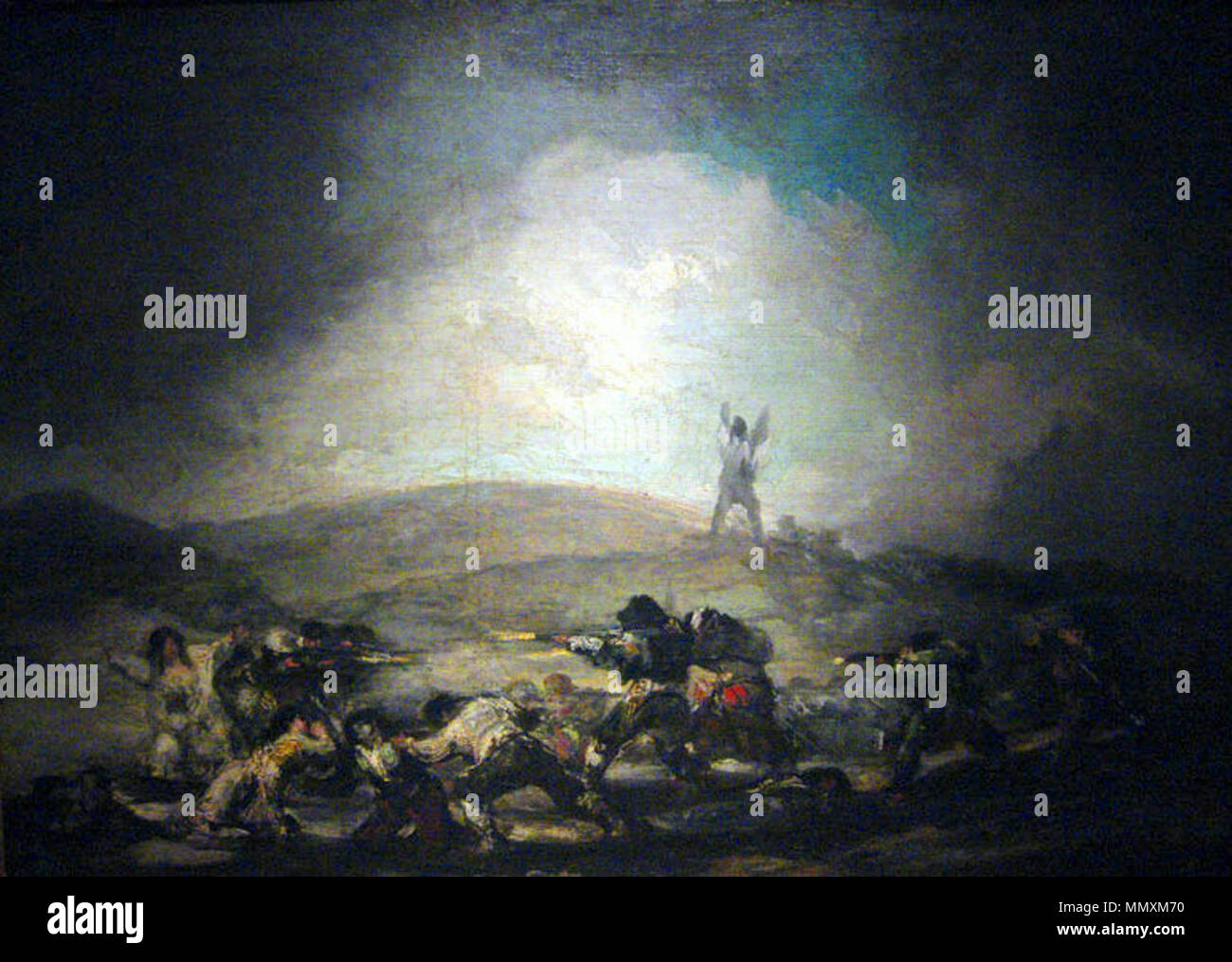 Español: Escena de guerra English: Robbery . circa 1808. Francisco de Goya - Escena de guerra Stock Photo
