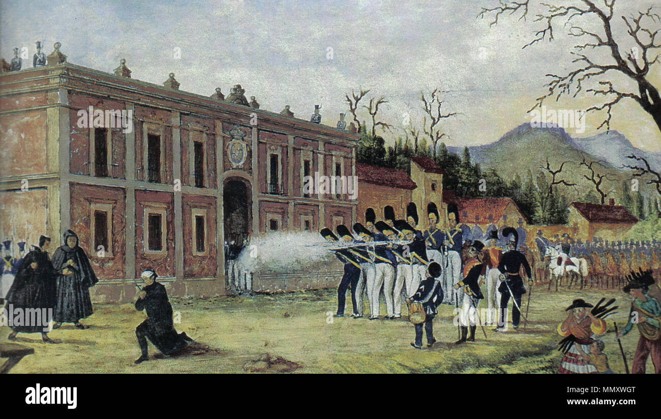 . Flag Of Morelos  . 1813. Fusilamiento Morelos Stock Photo