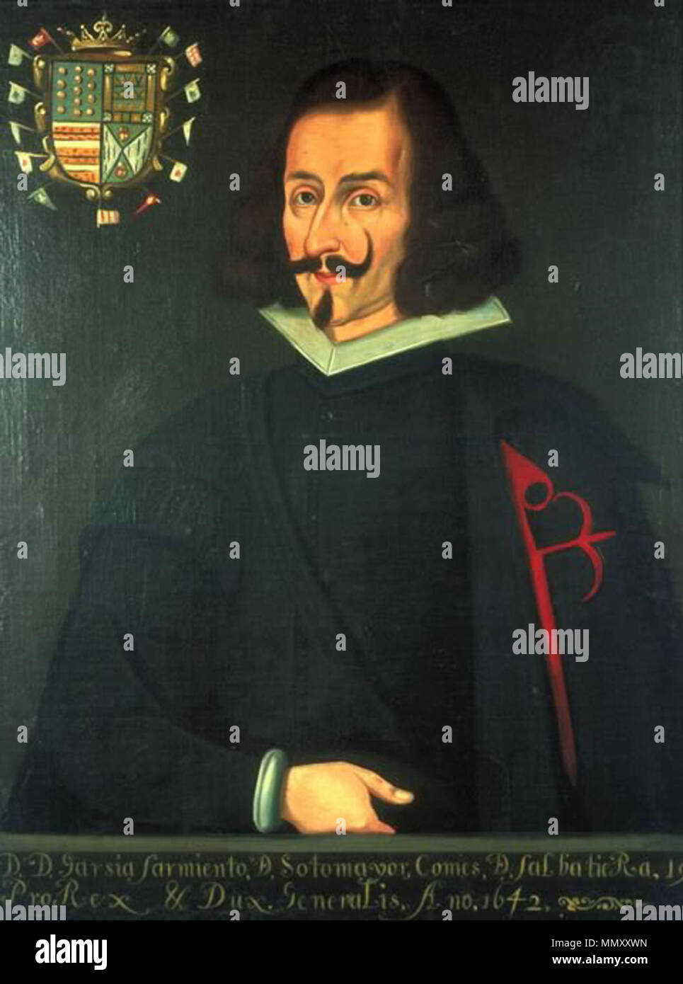 . English Viceroy García Sarmiento de Sotomayor Español Virrey García