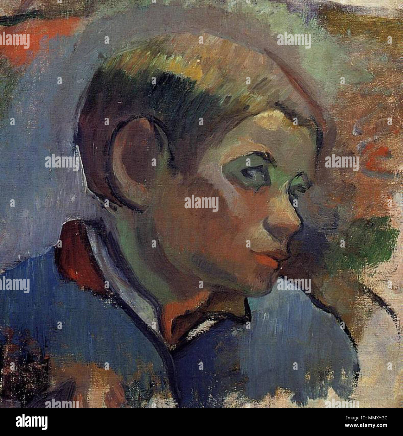 Gauguin-Tête de jeune paysann-Fondation Bemberg Stock Photo