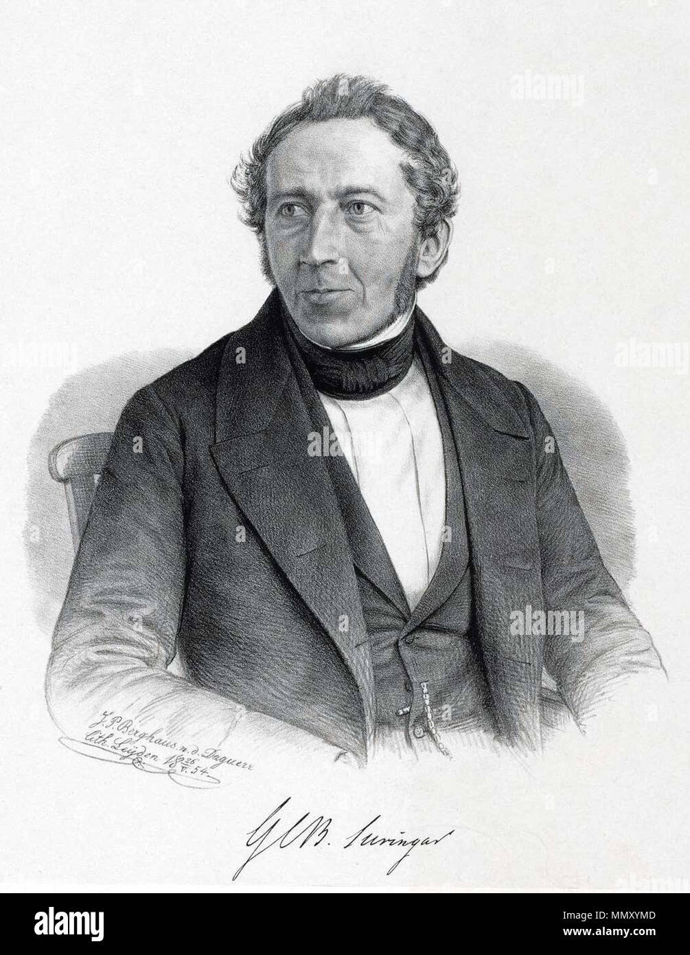 English: Gerardus Conradus Bernardus Suringar (1802-1874), professor of  medicine at Leiden University . 1854. Johann Peter Berghaus GCBSuringar  Stock Photo - Alamy