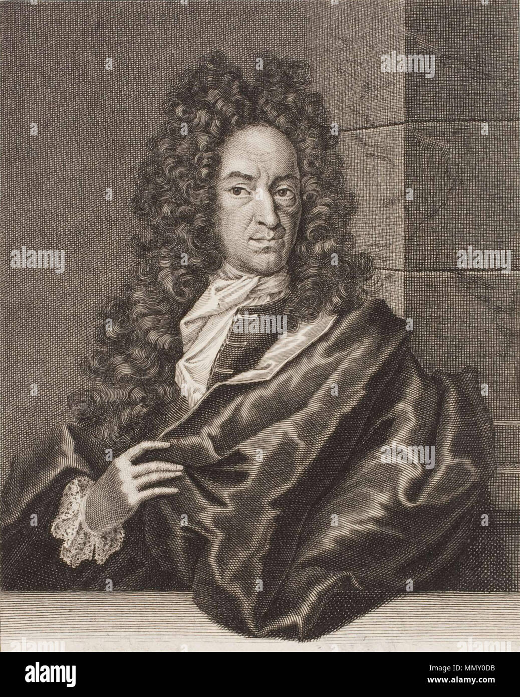 .  Deutsch: Georg Ernst Stahl (1660–1734), deutscher Chemiker, Mediziner und Metallurge English: Georg Ernst Stahl (1660–1734), German chemist, physician and metallurgist  . 1716. Georg Ernst Stahl crop Stock Photo