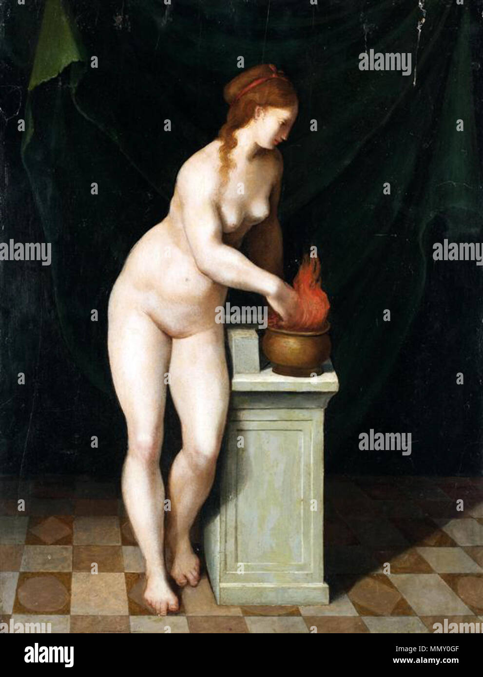 Writ of Fire Georg Pencz - Sinnbild des Feuers Stock Photo
