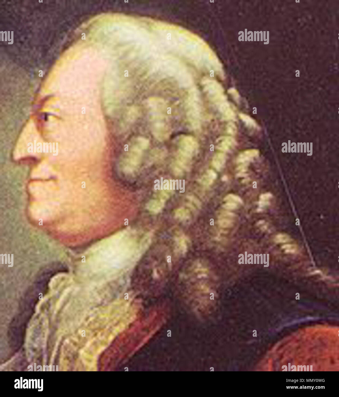 . King George II of Great Britain  . circa 1753. Thomas Worlidge George ii england Stock Photo