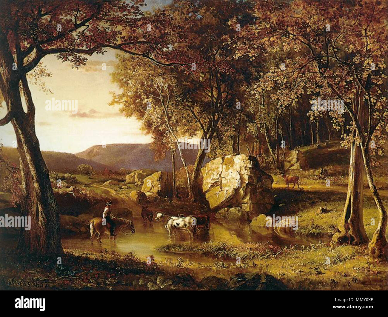 Summer Days. 1857. George Inness - Summer Days - WGA11857 Stock Photo ...