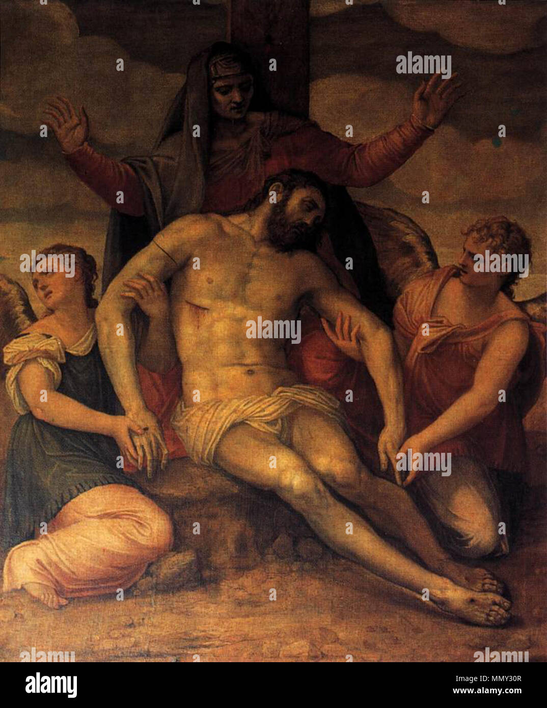 Dead Christ. second half of 16th century. Gian Battista Zelotti - Dead Christ - WGA25961 Stock Photo