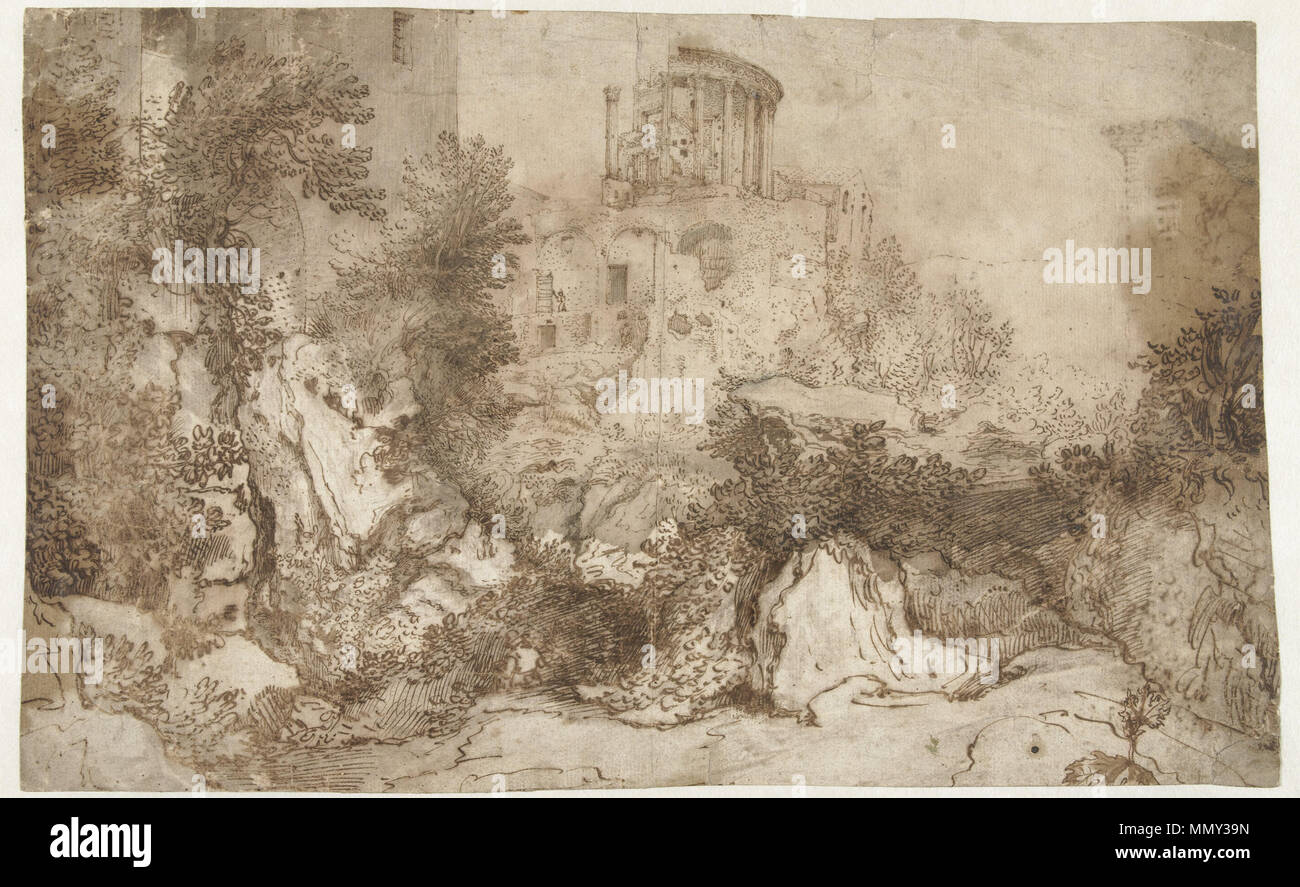 English Temple of Sybil in Tivoli . 1580 1622. Gillis van