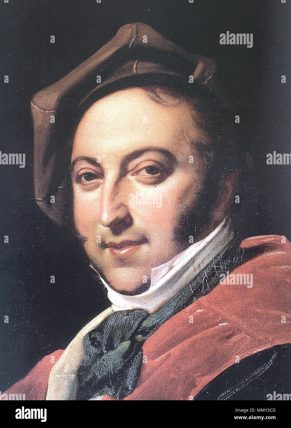 . Portrait of Gioachino Rossini, painter unknown.  . 1820. GiorcesRossini1 Stock Photo