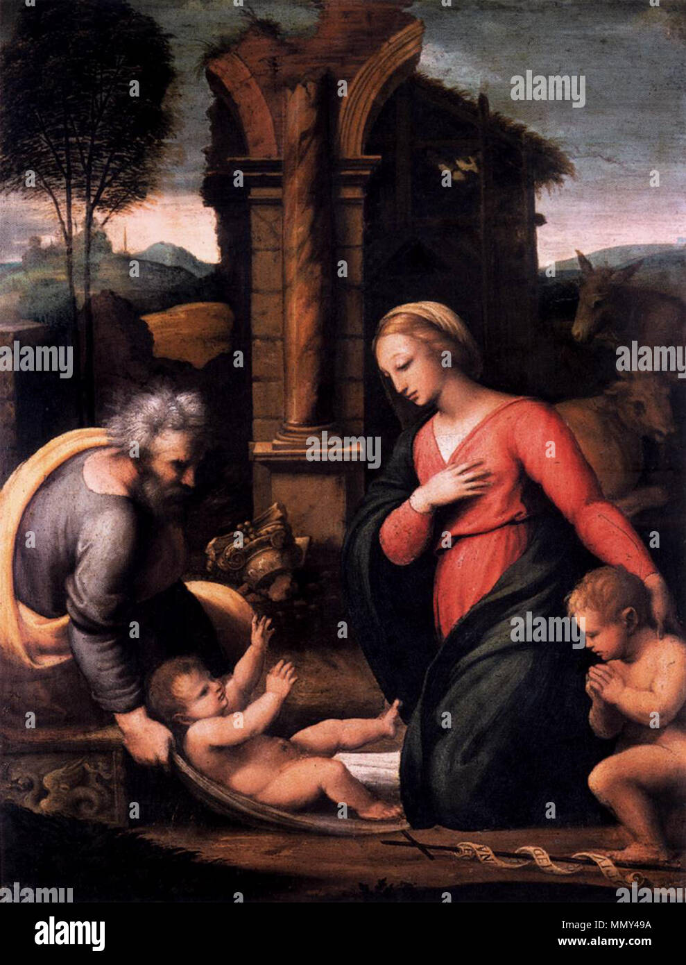 Holy Family with the Infant St John. first half of 16th century. Giovan ...