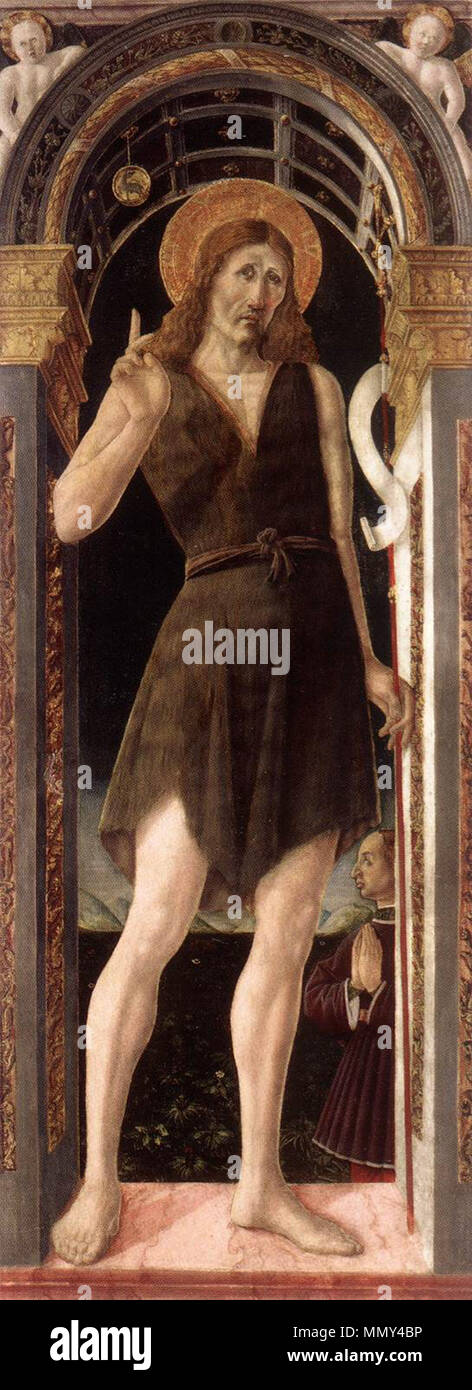 St John the Baptist. circa 1455. Giovanni Angelo D'Antonio - St John the Baptist - WGA09374 Stock Photo