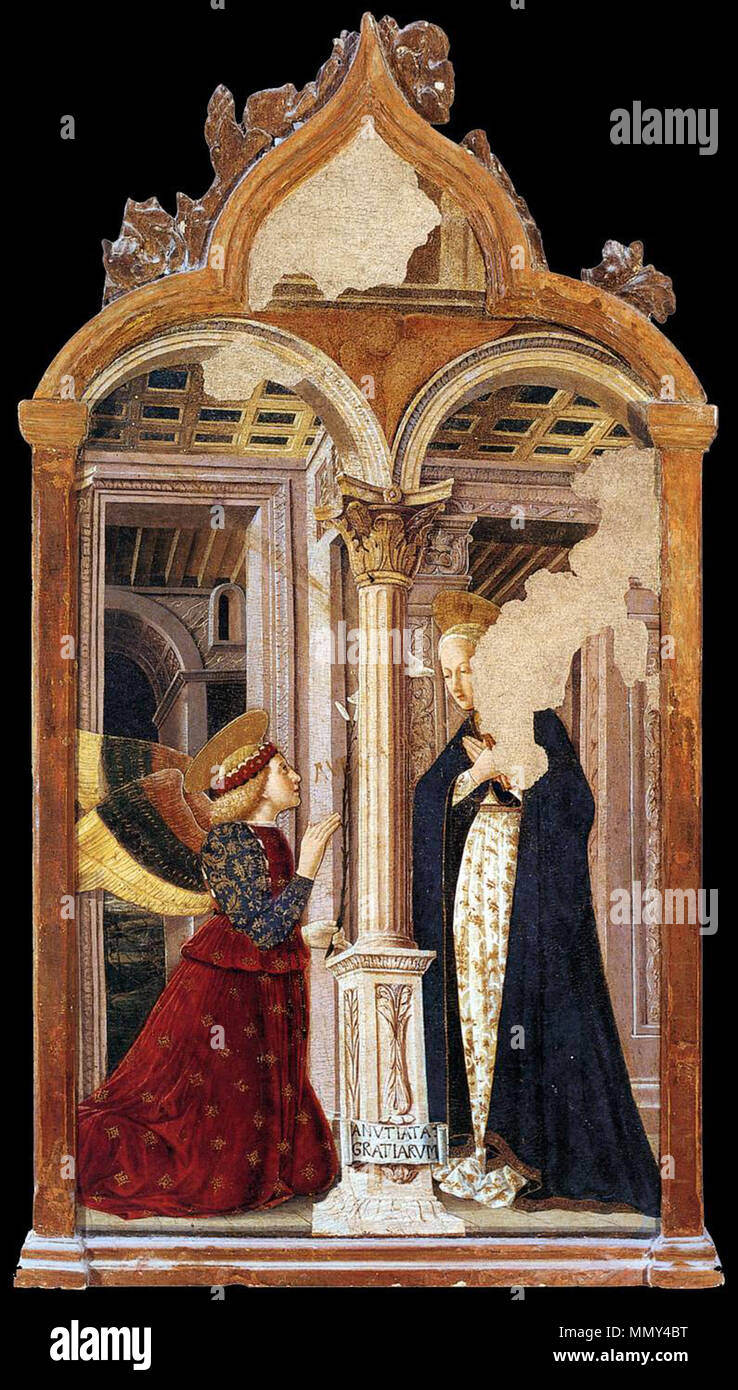 The Annunciation. between 1456 and 1458. Giovanni Angelo D'Antonio - The Annunciation - WGA09376 Stock Photo