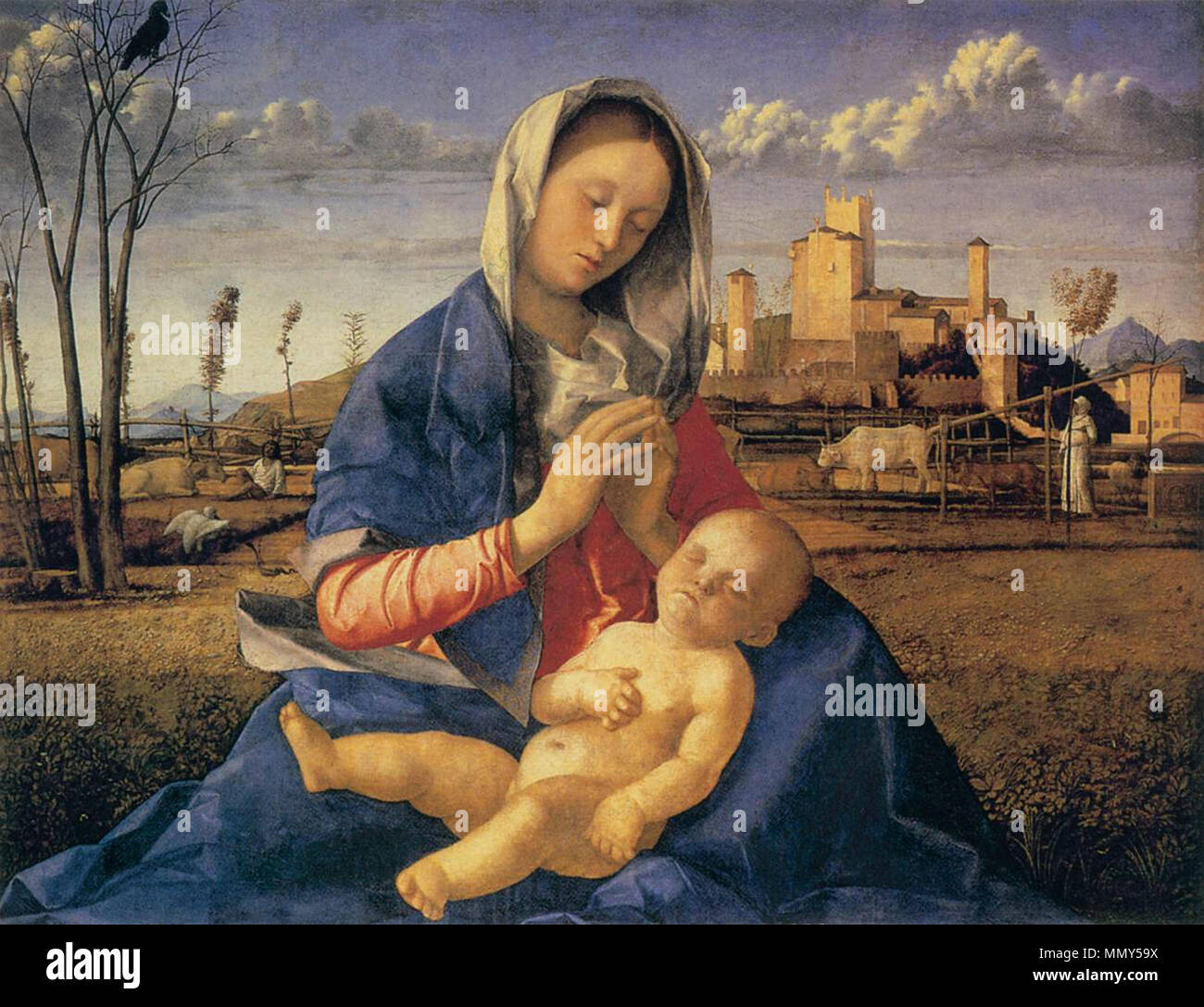 English Madonna of the Meadow Italiano Madonna del Prato . 1505. Giovanni Bellini Madonna of