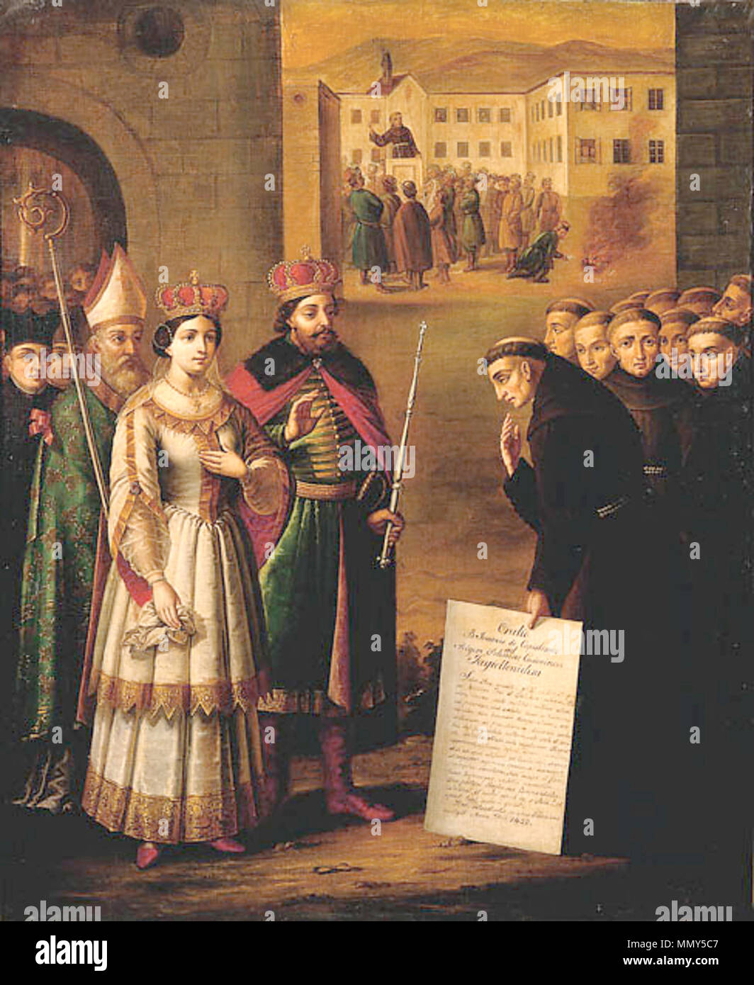 . Giovanni da Capistrano and Polish King Casimir IV Jagiellon Giovanni da Capistrano and Polish King Casimir IV Jagiellon Stock Photo