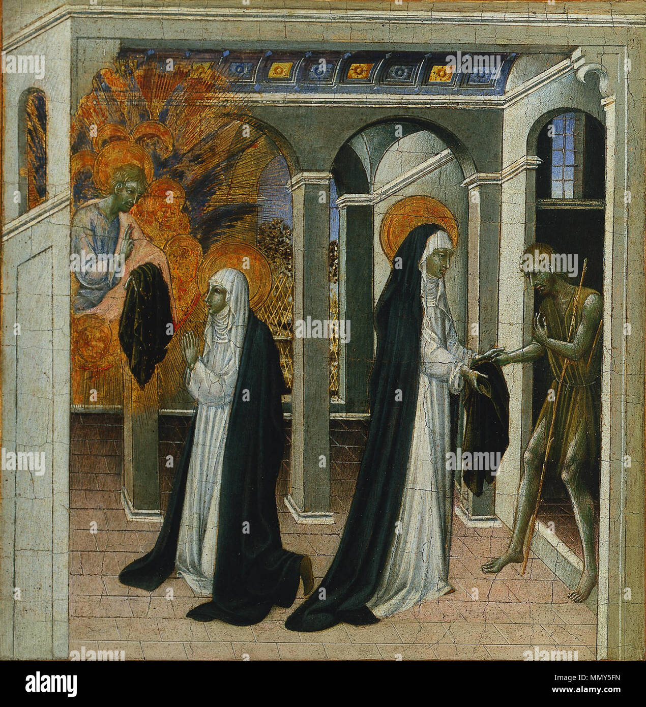 Novena A Santa Caterina Da Siena . Predella Panel from an Altarpiece St. Catherine of Siena and the